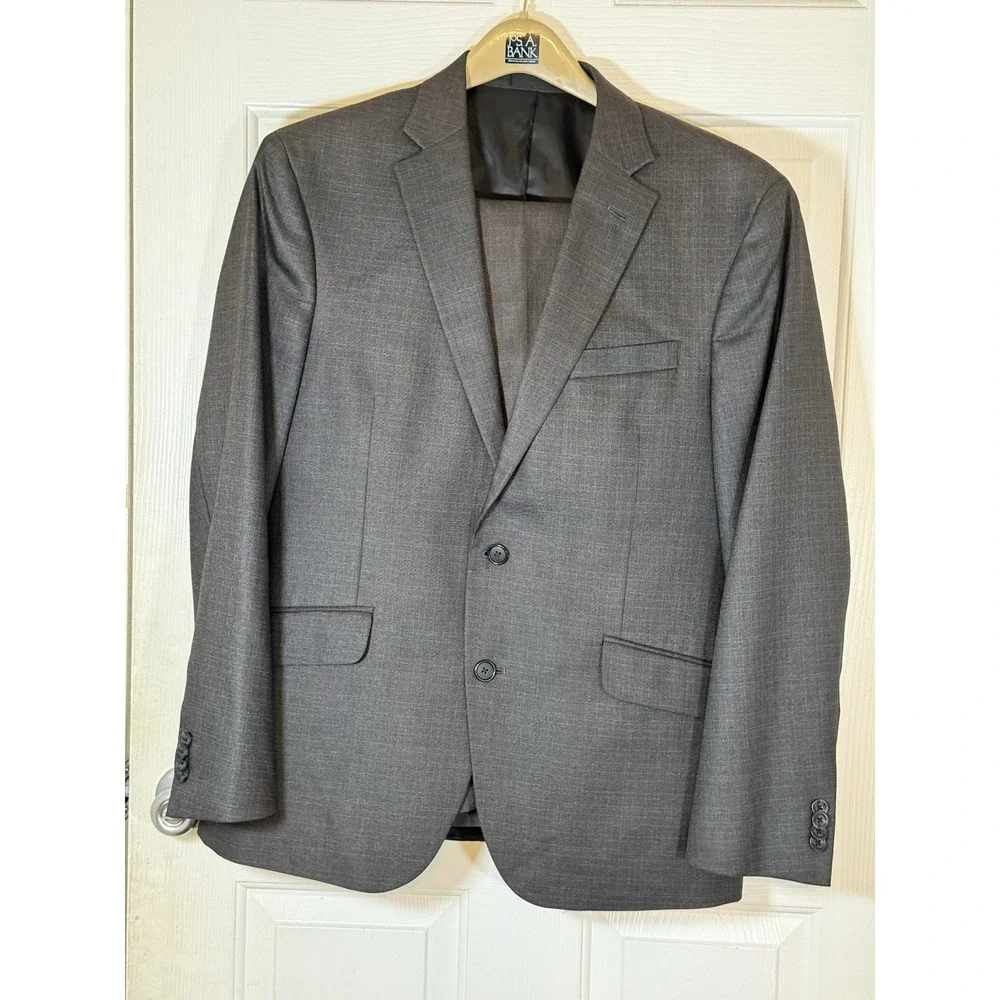 Reaction‎ Kenneth Cole Grey 44R Techi-Cole Dress Suit 2 Piece Career Classic